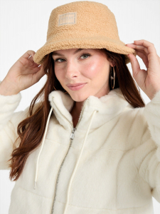 rhinestone sherpa bucket hat
