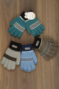 Перчатки для мальчика 714, двойные (цвета в ассортименте)