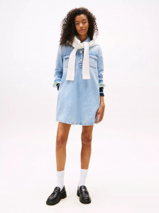 Tommy Jeans Long-Sleeve Denim Shirtdress