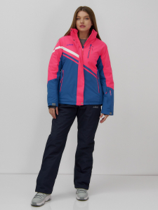Горнолыжный костюм женский зимний УЦЕНКА розового цвета 02812R