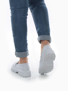 03-PDD178-5 LT. GRAY Полуботинки женские (натуральная кожа)