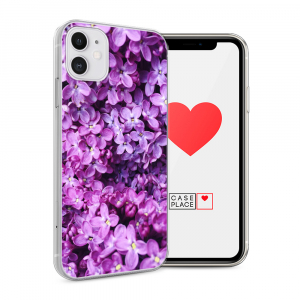 Силиконовый чехол «Сирень мелкая» на iPhone 11