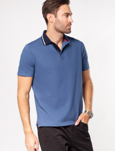 Футболка-поло из трикотажа 