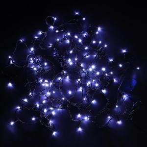 Гирлянда 500 LED 35 м зелёный провод белая