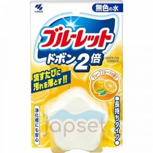 Bluelet Dobon Double Grapefruit Таблетка для бачка унитаза очищающая и дезодорирующая, аромат грейпфрута, 120 гр