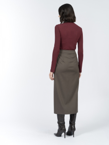 Юбка-карандаш из эластичного вискозного трикотажа