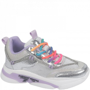 B-9922-H серебро Кроссовки для девочек (35-39)/8