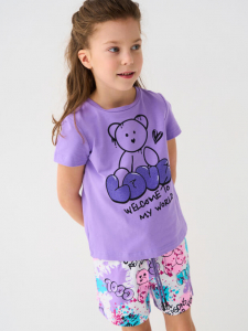 Комплект для девочки: футболка, шорты