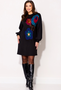 Платье Gizart 5347 синие цветы