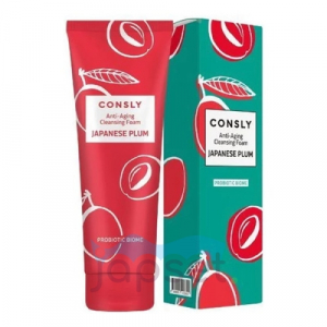 Consly Омолаживающая очищающая пенка для умывания с экстрактом японской сливы для кожи с возрастными изменениями, 120 мл