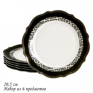 205-467 Набор из 6 тарелок 20,5см ИЗОЛЬДА в под.уп.(х12)Фарфор