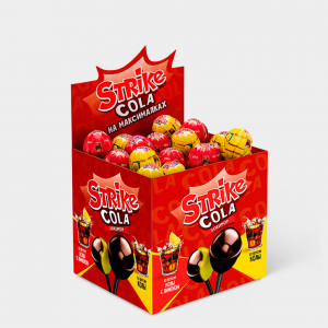 «Strike», карамель на палочке «Cola на максималках», 11,3 г (упаковка 50 шт)