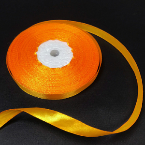 Лента атласная Яичный желток (17) 10 мм, 30 метров