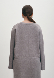 Трикотажная блуза на кулиске