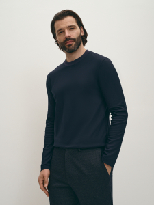 Лонгслив из мерсеризованного хлопка