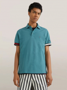 Slim Fit Flag Cuff Polo