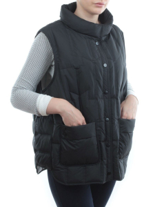 24-621 BLACK Жилет утепленный женский (пух)