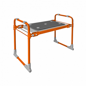 Скамейка садовая с мягким сиденьем складная 2 оранжевый