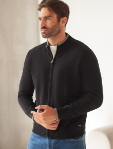 Кардиган на молнии из хлопка с нейлоном