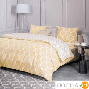 PRIME PRIVE ХАРДИ желт КПБ 145х215-1/180х220-1/50х70-2, 4 пр., хл./сатин