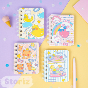 Мини-блокнот на пружине 