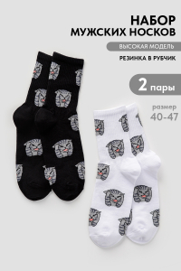Носки мужские Драматик кот (набор 2 пары)