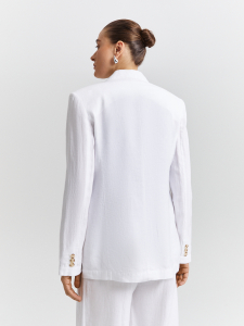 Однобортный жакет изо льна