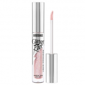 Тени для век жидкие Glitter Rock LUXVISAGE розовый 306 Galaxy Rose  мерцающий финиш