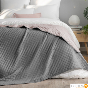 DOME ХЕЛЬГА сер.-роз. Покрывало 160х220, 1 пр., 100% полиэстер