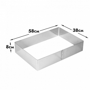 Форма для выпечки, прямоугольник 38*58 см, h=8 см, без дна