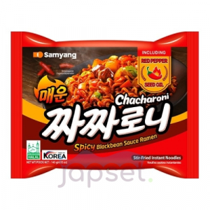 Samyang Лапша Рамэн Спайси Чачарони в остром соусе из черных бобов, 140 гр