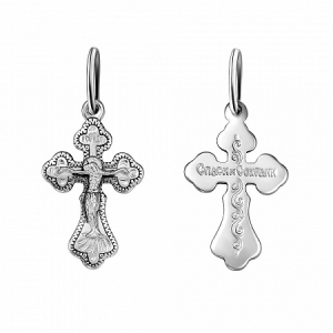 214.55 крест из серебра частично черненый штампованный