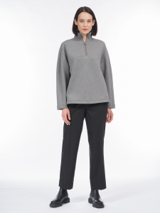 Свитшот из неопрена с воротником на молнии