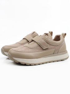 03-A238-6 BEIGE Кроссовки женские (натуральная кожа)