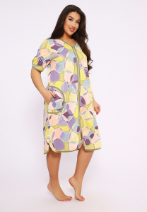 520 Халат больших размеров - Цветы