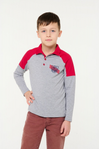 лонгслив поло для мальчика М 059/1-03 -50%