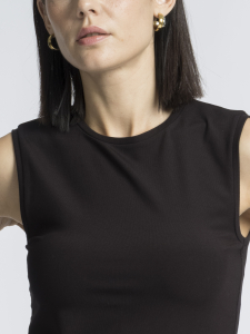 Базовый топ из вискозного трикотажа