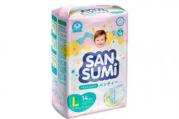 Трусики-подгузники, размер L (9-14 kg) «Sansumi», 548 г