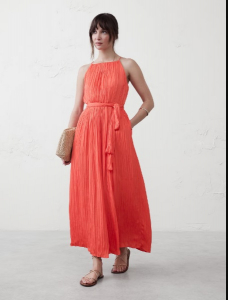 Fine-Gathers Maxi Dress