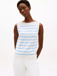 Stripe Boatneck Sweater Tank