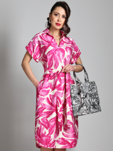 Платье Штрихкод лета, яркая