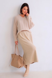 15671 Пуловер кремовый