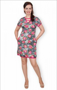 Туника трикотажная с карманами (00387, малиновый)