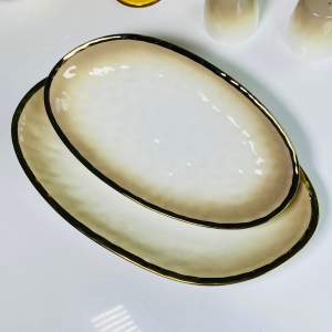 122-127 Набор из 2 овальных блюд 25,5/30,5см TORONTO CREAM в под.уп.(х12)Фарфор
