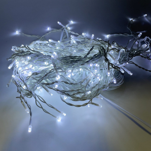 Гирлянда бахрома уличная белый провод 50 м