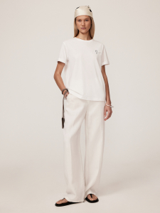 Прямые брюки изо льна