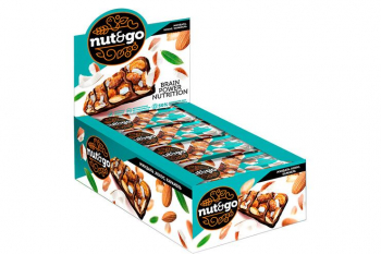 «Nut&Go», батончик с миндалём, кокосом, карамелью, 36 г (упаковка 18 шт)