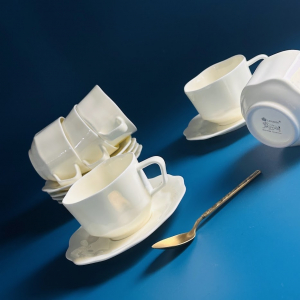 555-124 Чайный набор 12пр. 260мл ЭКРЮ в под.уп.(х6)Костяной фарфор