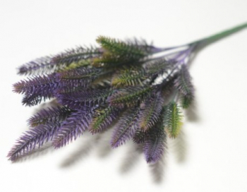 Искусственные цветы, Ветка в букете зелени с колосками (1010237) (200) фиолетовый