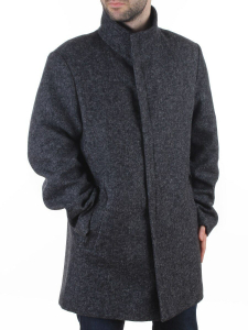 475644251 DK. GRAY Пальто Френч демисезонное мужское (65% шерсть,35% кашемир)